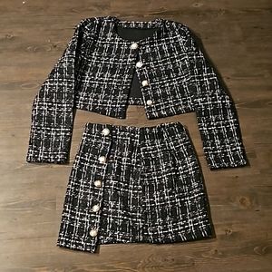 XS/S SHEIN sweater skirt set